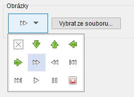 Obrázek 2: Možnosti výběru obrázků na tlačítka.