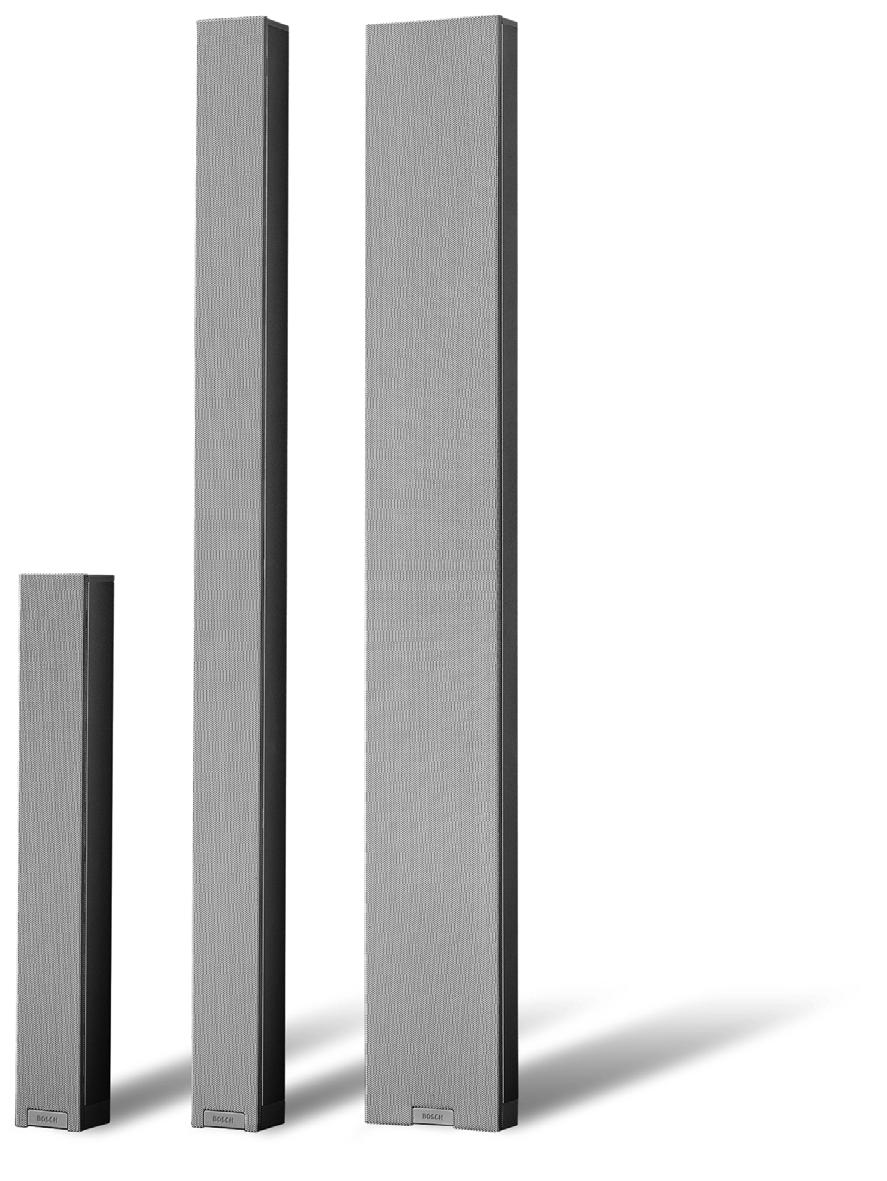 Reproduktory XXX Line Array reproduktory Uspořádáním jednotlivých akustických měničů u pasivních reproduktorů řady XLA3200 bylo dosaženo většího vyzařovacího laloku, takže srozumitelnost mluveného