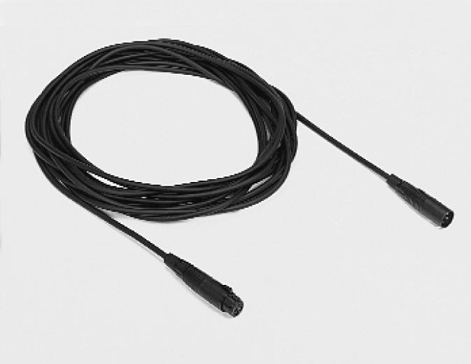 z černého PVC, průměr 5,5 mm Průřez žíly 0,14 mm 2 Dodáván v rolích po 100 m Prodlužovací kabel dlouhý