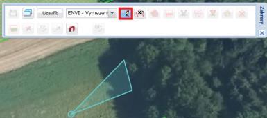5.1 Zapnutí editačních nástrojů Pro úpravu zákresů a kreslení nových polygonů je potřeba zapnout režim kreslení.