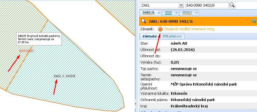 Obrázek 67 Situace Modrý semafor Situace Oranžový semafor : na menší části DPB (<10%) s opatřením