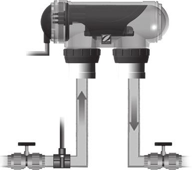 U potrubí Ø50 mm je nutno použít lepicí PVC redukce odpovídajícího průměru (šedé modely; bílé modely jsou určeny pro potrubí 1 ½ UK).