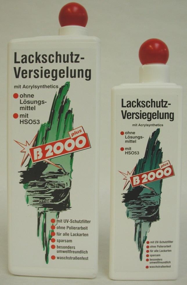 B 2000 GARANTUJE: Katalyzátory značky B 2000 obsahují syntetický akryl a HSo53 podle nejnovějšího stavu techniky a chemie.