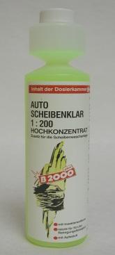 osvědčená série na ošetření a ochranu B 2000 ČISTIČ SKLA DO OSTŘIKOVAČŮ koncentrát 1:200 B 2000 AUTO SCHEIBENKLAR Hochkonzentrat 1:200 B 2000 Čistič skel je vysoce účinný koncentrát do ostřikovačů