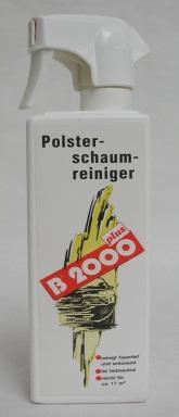 B 2000 ČISTIČ ČALOUNĚNÍ pěnový, s rozprašovačem B 2000 POLSTERSCHAUMREINIGER mit Sprühpistole Pro důkladné čištění všech textilií v autě,