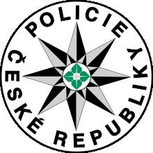 především znak Policie ČR, který můžeme vidět na následujícím obrázku.