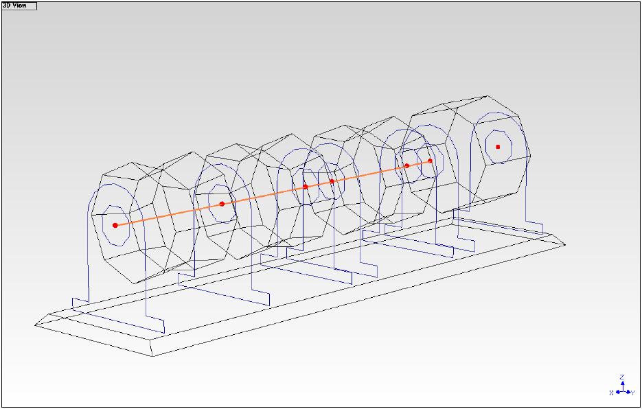 5.2 VOLBA PARAMETRŮ PRO ANALÝZU PTK 5.2.1 GEOMETRICKÝ MODEL Pomocí programu ME scopeves vytvoříme základní geometrický model turbíny. Geometrický model (Obr. 45) obsahuje celkem 315 bodů (viz.