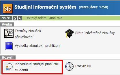 Vážené školitelky, vážení školitelé, počínaje 14. 8. mohou Vaši studenti do SIS vkládat podklady pro roční hodnocení.