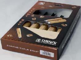 869 Sada řezbářských dlát START Set of carving tools START 8692 00 8227 0, 8227 02, 8227 03, 8227 04, 8227 05 Složení: 5ks v papírové krabici lipový hranolek, návod na ostření : 5pcs in paper box