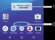 1 Widget Introduction to Xperia ťuknutím widget otevřete a můžete vybrat některou úlohu, například kopírování obsahu ze starého zařízení nebo nastavení služeb