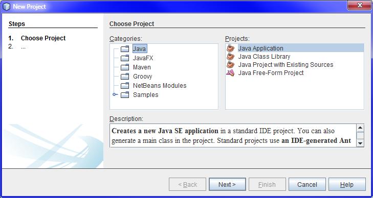 100 Java 8 Úvod do objektové architektury pro mírně pokročilé Komponenta Categories obsahuje strom s oblastmi zájmu podporovanými instalovanou konfigurací.