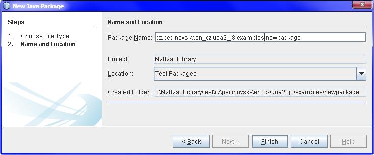 82 Java 8 Úvod do objektové architektury pro mírně pokročilé Obrázek 3.7 Dialogové okno pro vytvoření nového balíčku Přesun tříd mezi balíčky Máme nový balíček, ale prozatím je prázdný.
