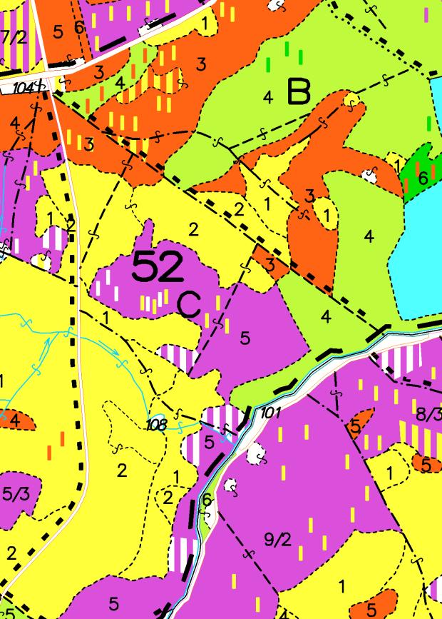 ha -1 zakmenění ) 52Dl32 7K6 980 8,1 28 94 10 10 98 9 19 Porostní mapa TVL platného LHP v porovnání s mapou věkových tříd předchozího LHP (2000-2009) Typ vývoje lesa (TVL): kamenité, chudé, kyselé