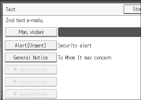 Odeslání skenovanîch souborù elektronickou poçtou Zadání e-mailové zprávy 1 V této èásti je popsáno zadání e-mailové zprávy.