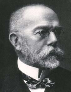 Robert Koch (1843 1910) V roce 1882 Robert Koch objevil po náročných pokusech původce tuberkulózy a na vlastním těle zkoumal účinky infekce.