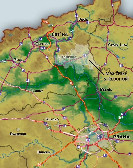 rekreační plavby a osobní lodní dopravy v Křešicích (ŘVC, obec), Litoměřicích (ŘVC, PLA), Píšťanech (Marina Labe) a