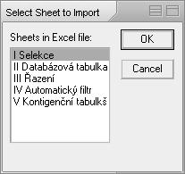 Import dat z Excelu Všechny listy do Workbooku Výběr listu pro
