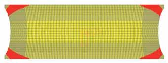 4 Výchozí tvar membrány Fig. 4 Initial shape of the membrane Obr. 5 Proměnná tloušťka membrány Fig. 5 Variable thickness of the membrane Obr. 6 Tvar membrány po prvním kroku Fig.