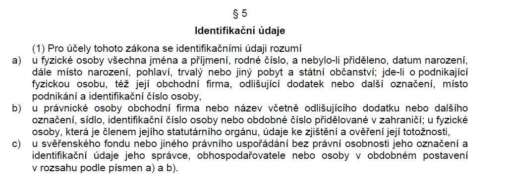 5 - Základní identifikační údaje Hodnocení rizik =