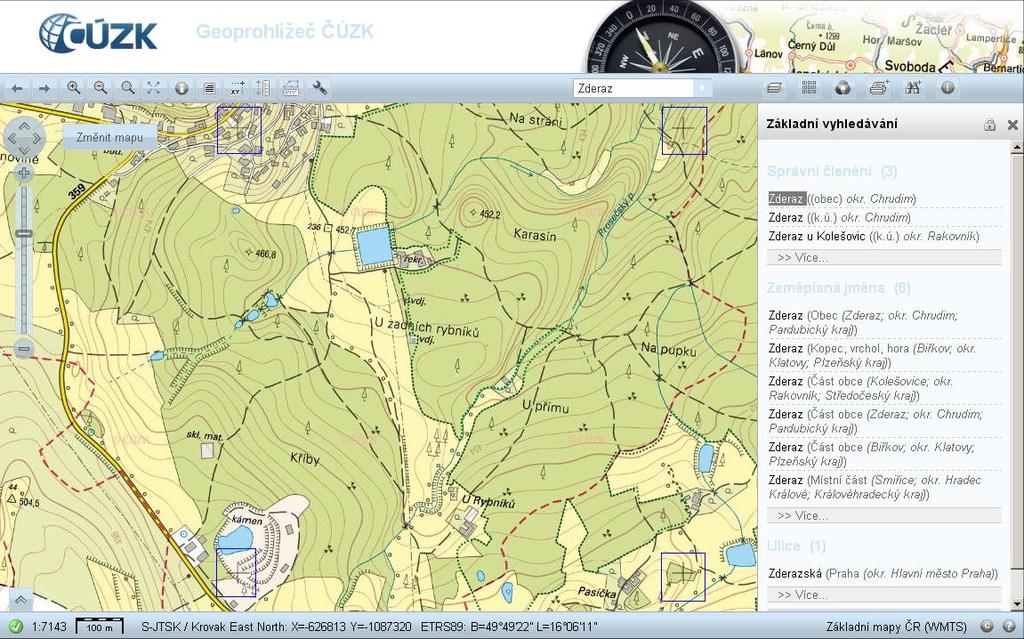 4 Získání mapových podkladů Geoportál ČÚZK - http://geoportal.cuzk.cz/geoprohlizec/?