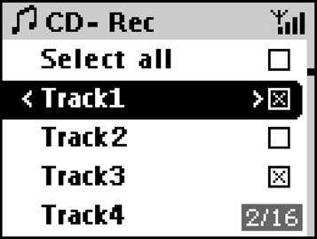 Budování hudební knihovny na základně Na 0GB pevném disku základny lze uložit až 750 zvukových disků CD.