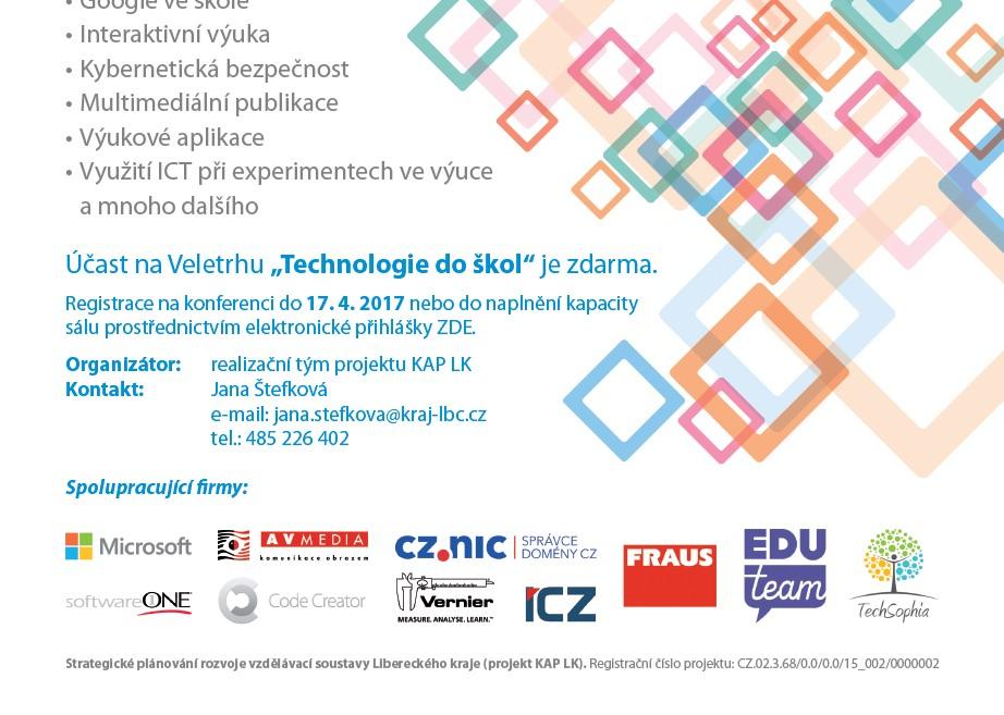 vzdělávání Téma: Veletrh Technologie do škol