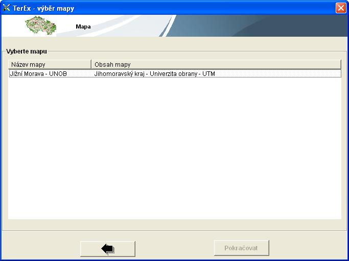 Mapa výběr mapy Vyberte jednu