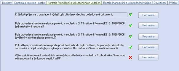 Například když zaškrtnete negativně třetí podmínku, zaškrtne se automaticky negativně i čtvrtá.