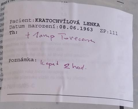 podávání léčiv bude projekt rozšířen do konce roku 2017 na další pracoviště intenzivní péče.