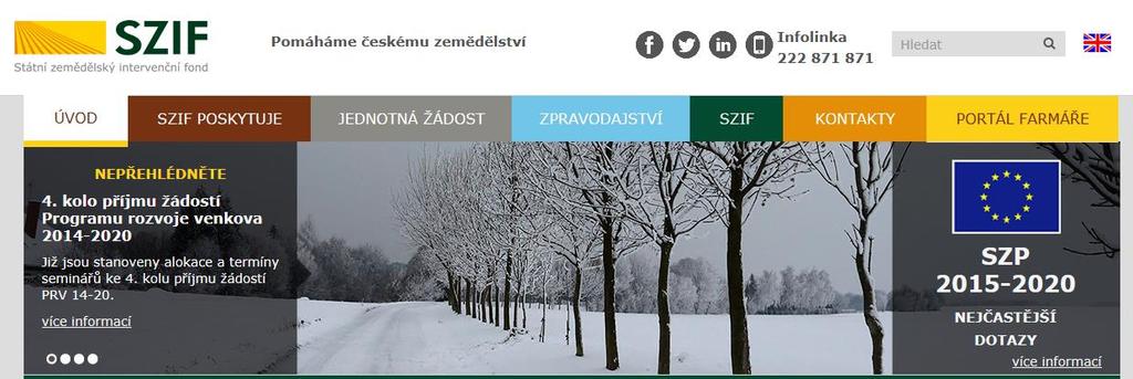 Podrobné instrukce k vyplnění žádosti Žádost o dotaci musí být vygenerována z účtu Portálu Farmáře (samostatně za každou Fichi), který je přístupný žadateli přes www.szif.