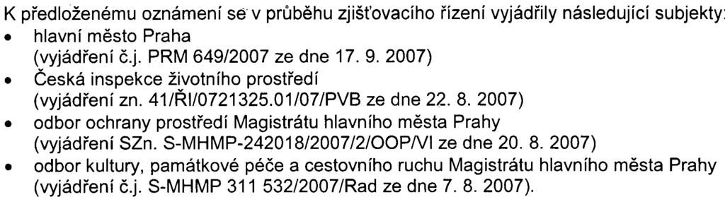 - 2/8 - S-MHMP-2420 18/2007 /OOPNI/EIA/419-2/Nov prostøedí.