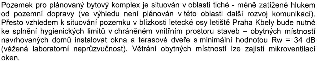 sledovaných bodech v úrovni pod hygienickým limitem LAeq,8h = 50 db pro 8 souvislých a na sebe navazujících nejhluènìjších hodin dne a pod, resp, v úrovni hygienického limitu LAeq,1h = 40 db pro