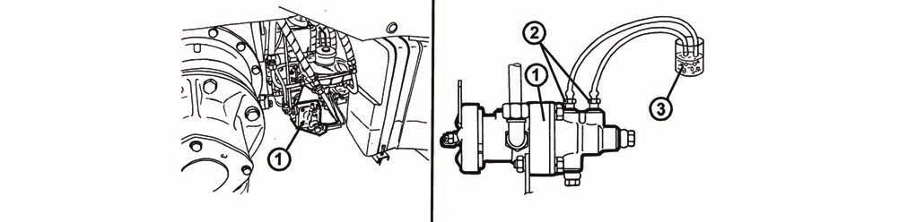 Odvzdušňování brzdového systému traktoru Odvzdušňování brzdového systému traktoru provádějte vždy v následujícím pořadí: 1. hlavní brzdové válce 2. tlakovzdušná brzdová soustava pro přívěsy 3.