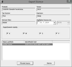 11. Na cílovém počítači spusťte Start > Programy > AB Studio > Autorizace a správa licencí > Autorizace Softlock. 12. Přepněte se na kartu Přenos licence. 13.