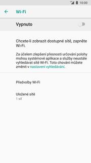 23 z 45 Přihlášení do Wi-Fi sítě Nastavení. Ťuknete na položku Síť a internet. 3.