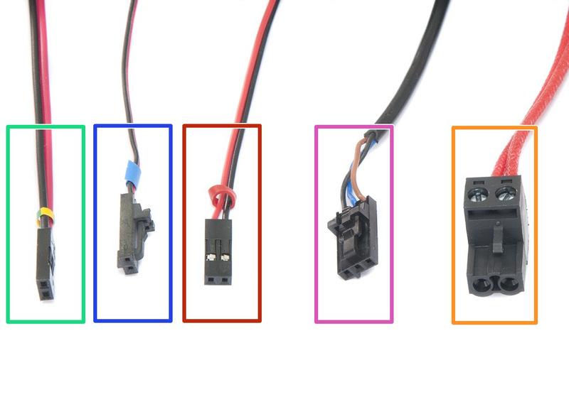 Ventilátor Hotendu (kabel jdou z Multiplexeru označený modrou bužírkou).