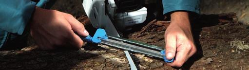 Ostřicí pilníky Pilníky na ostření řetězů motorových pil Dva pilníky v jednom prezentačním balení pro podporu prodeje s roztečí děr podle evropského standardu.