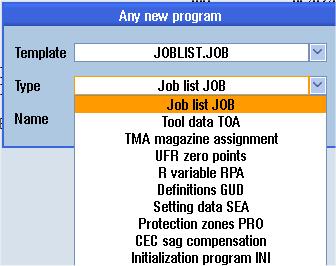 Správa programů 10.4 Založení adresáře/programu/seznamu úloh/seznamu programů 10.4.4 Založení nového libovolného souboru V každém adresáři, případně podadresáři, můžete založit soubor v libovolném formátu.