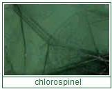chlorospinel - smaragdově zelený spinel chlorové stříbro - chlorid stříbrný chlorovodík - pronikavě páchnoucí bezbarvý plyn, chem. vz.