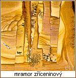 mořská pěna - afrodit, sepiolit, vodnatý zásaditý křemičitan hořečnatý, chem. vz. Mg2Si3O8.x(H2O), skrytě krystalický nebo amorfní, porézní, bez štěpnosti, lom lasturnatý, 2-2,5 tvr., 2 hust.