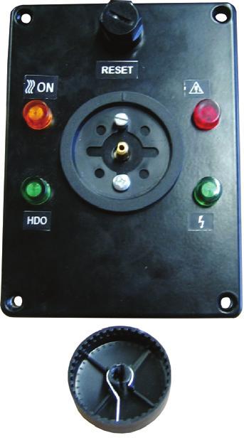 Vypnutý bezpečnostní termostat Zelená -HDO Signalizuje nízký tarif HDO Při dosažení bezpečnostní teploty odpojí bezpečnostní termostat topné