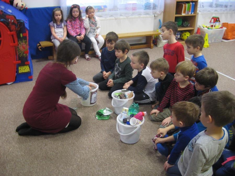 ledna 2017 se uskutečnily 2 semináře pro 40 dětí z MŠ Chvatěruby na téma Odpady.