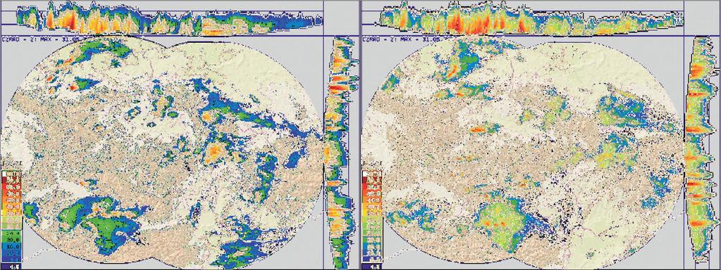 15Vývoj radarové situace na sloučených snímcích maximální radarové odrazivosti (31.5.200111.