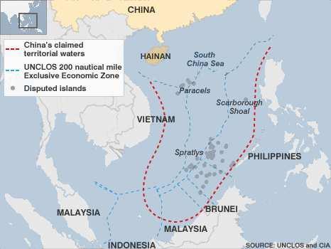 8 Přílohy Příloha č. 1 Mapa Jihočínského moře s vyznačenými čínskými teritoriálními nároky a EEZ jednotlivých zemí dle UNCLOS 327 327 Global Security.org.