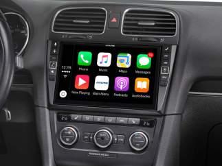 i902d-g7 Mobilní Mediální Stanice pro Volkswagen Golf 7 Navrženo pro Volkswagen Golf 7 Výhradně určen pro Apple CarPlay a Android Auto 9 dotyková obrazovka s vysokým rozlišením Přehrávání videa z