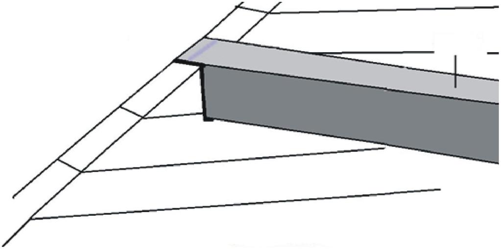 Krokev Štít 4.7. Střešní prkna: Dalším krokem je přišroubování střešních prken svisle do krokví. Ujistěte se, že jsou konce střešních prken dokonale vzájemně rovnoběžné.