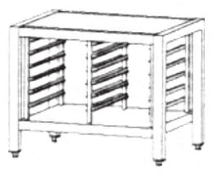 Podstavec pod konvektomat KE - 511 PK - 511 rozměr v cm: 80 x 50 x 85 v hmotnost: 6 kg kapacita: 8x GN 1/1-65 5.