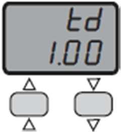Při nastavení Pb = 0 není tento parametr viditelný. Td = Derivační čas.