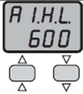 Tento parametr je viditelný, když se v parametru inp zvolí TC nebo Pt100. A1.H.L.