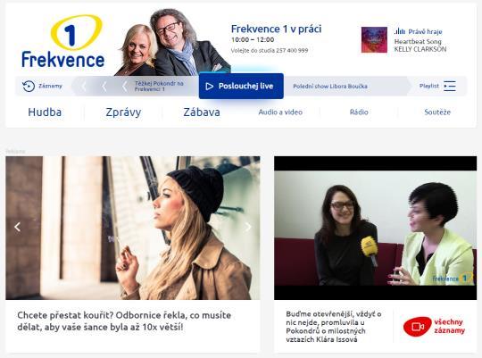 FREKVENCE 1 RESPONZIVNÍ WEB APLIKACE NEWSLETTER ON-LINE